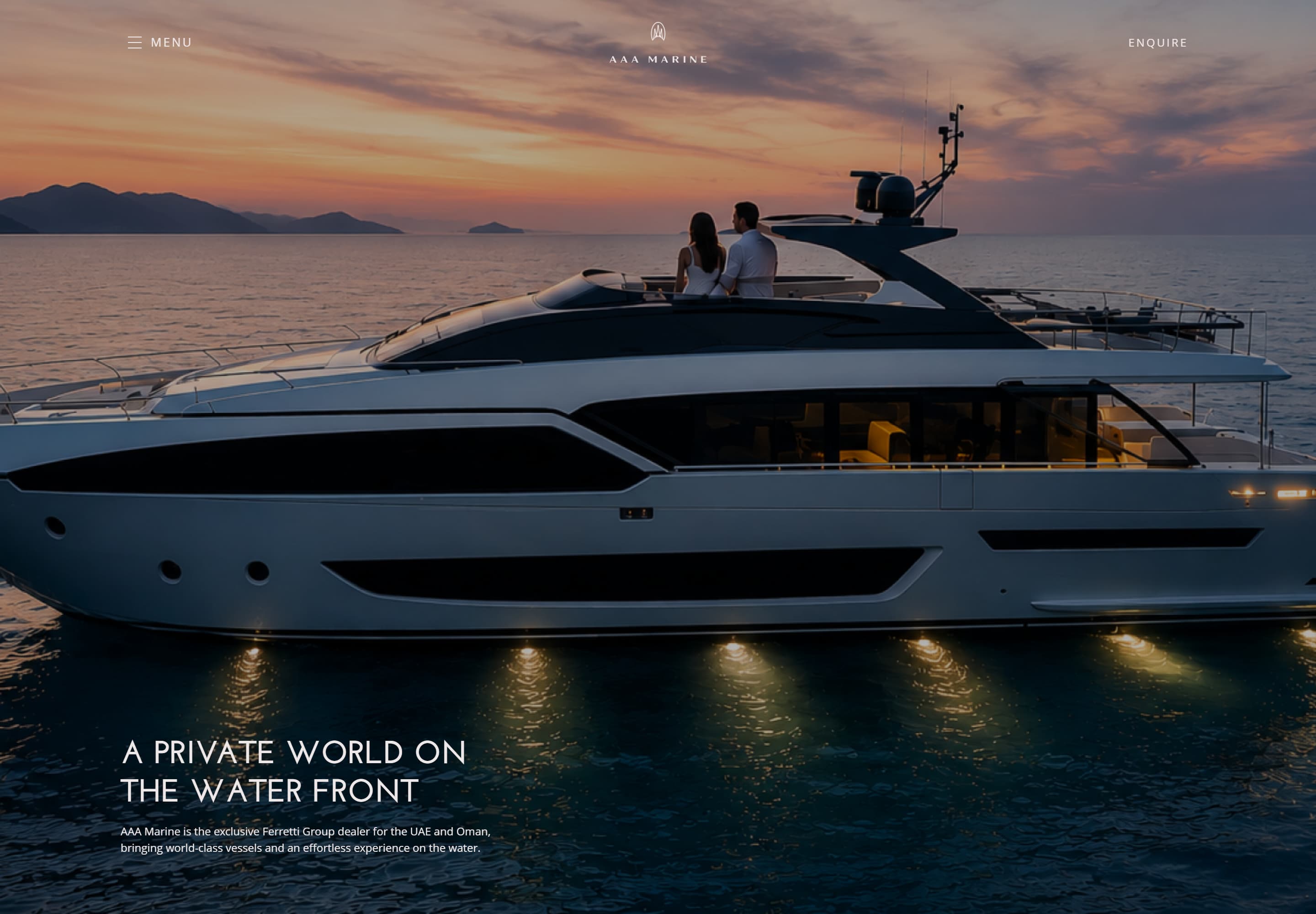 AAA Marine — desktop screenshot of AAA Marine Exclusive yacht dealer