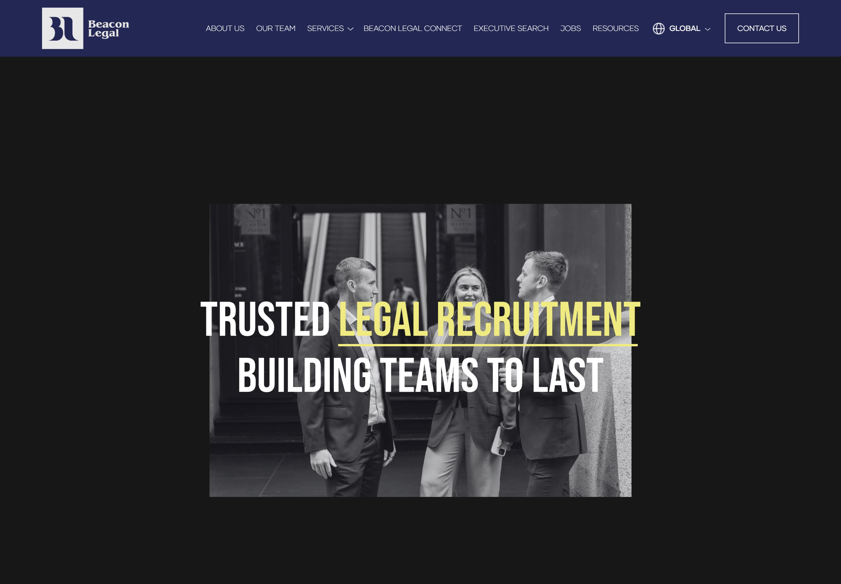 Beacon Legal — desktop screenshot of Legal Recruitment Agency & Services | Beacon Legal