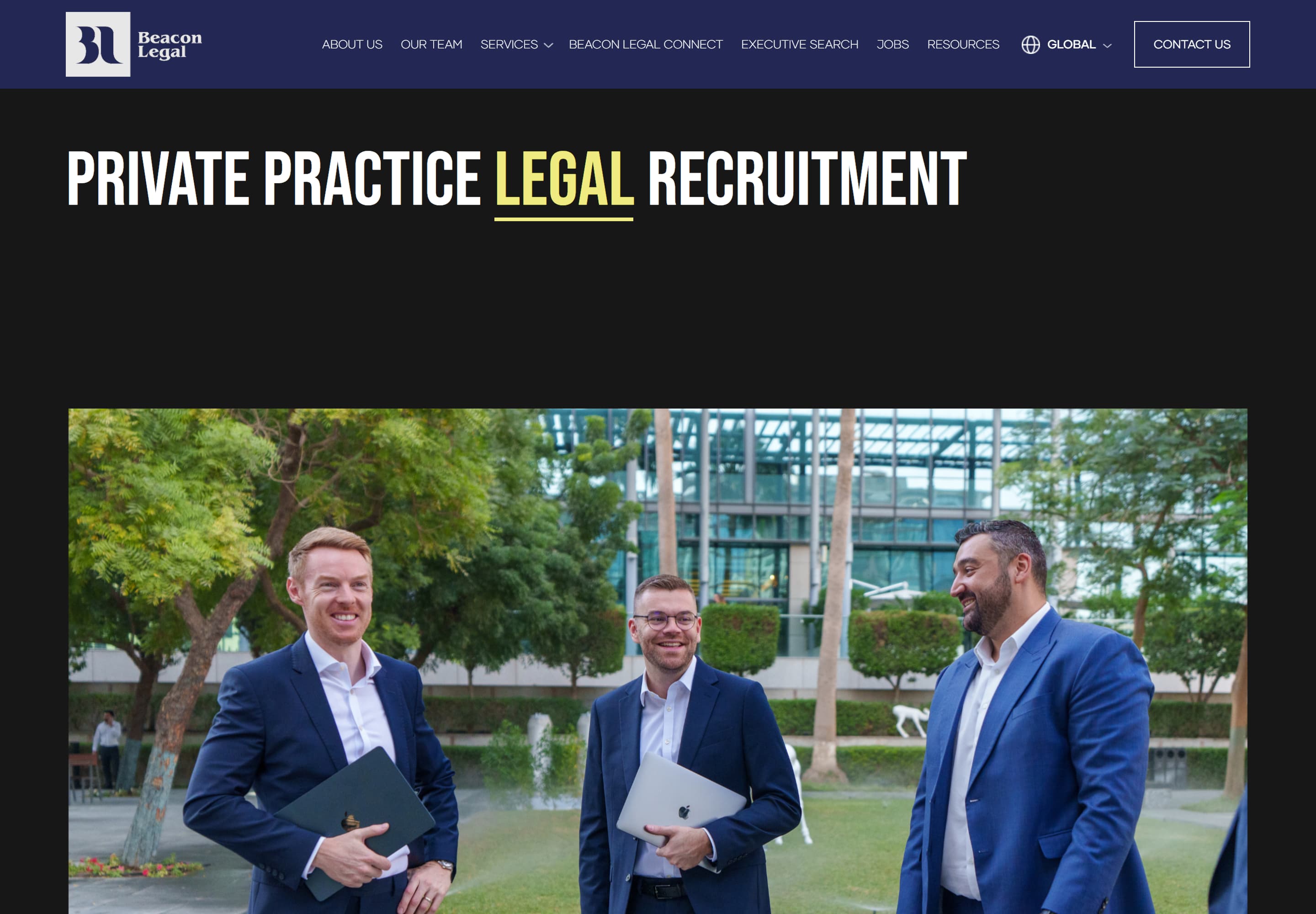 Beacon Legal — desktop screenshot of Private Practice Legal Recruitment | Beacon Legal