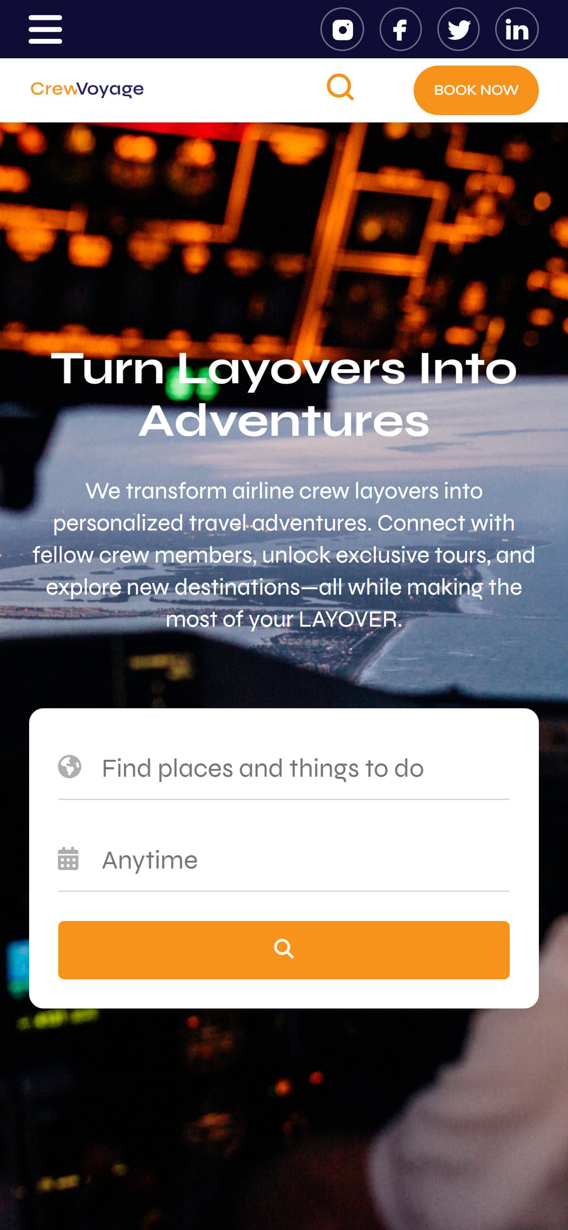 CrewVoyage — mobile screenshot of CrewVoyage | Worldwide Layovers for Cabin Crew